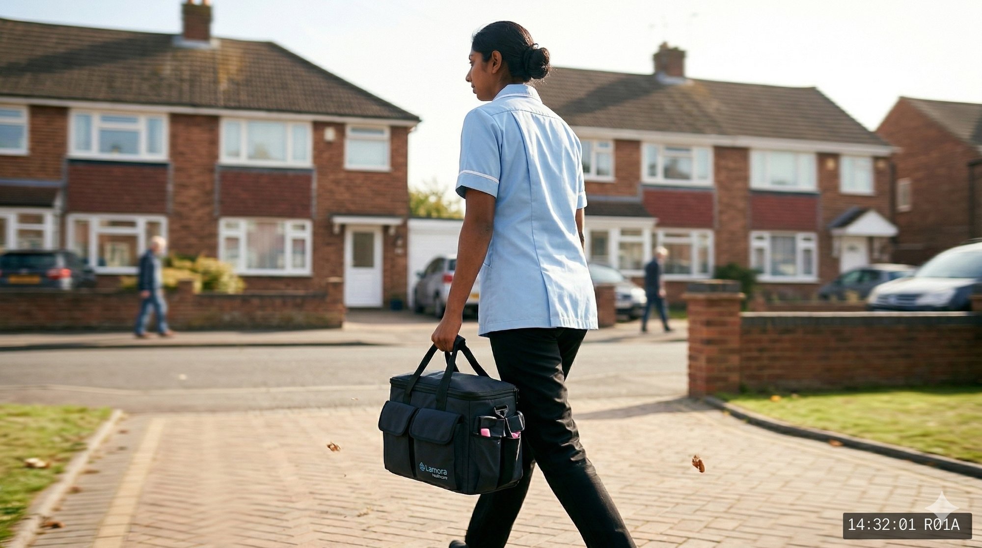 Lamora Healthcare carer responding to an urgent home care referral
