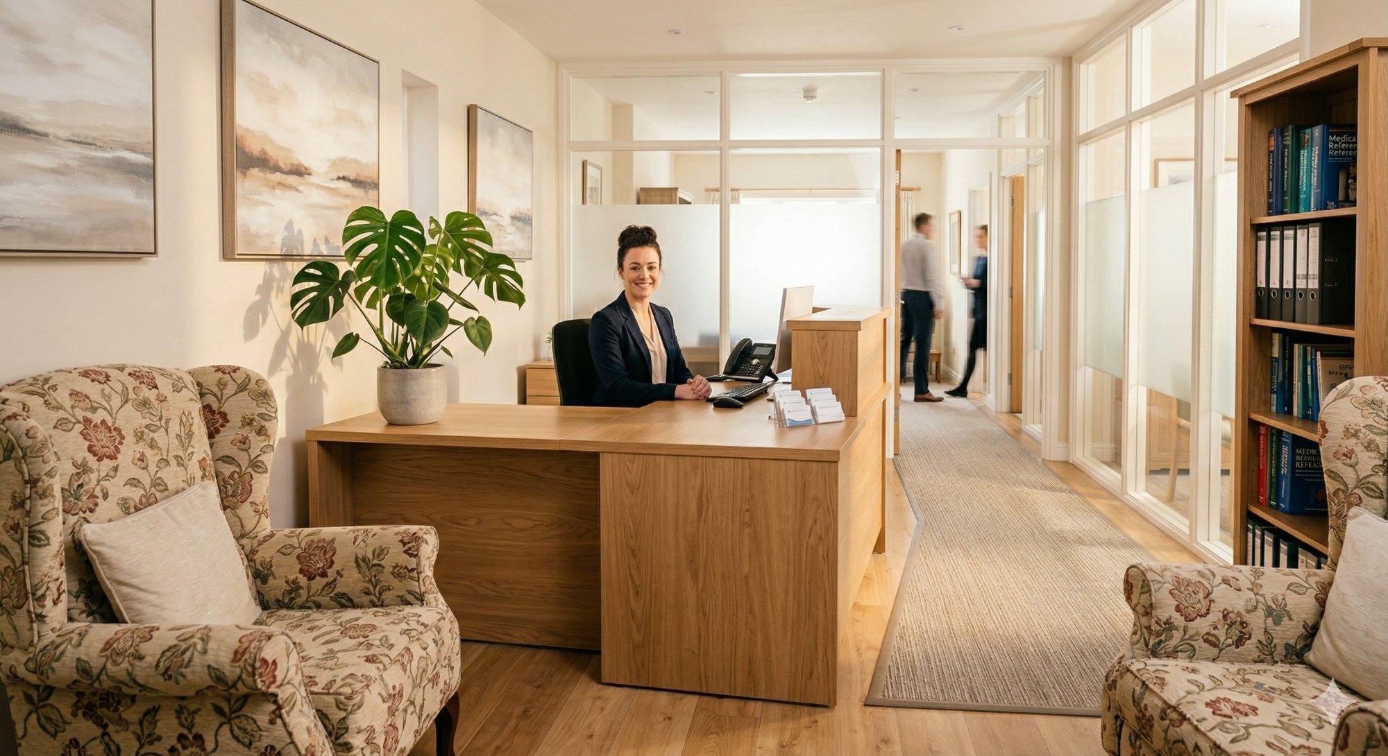 Lamora Healthcare welcoming office reception