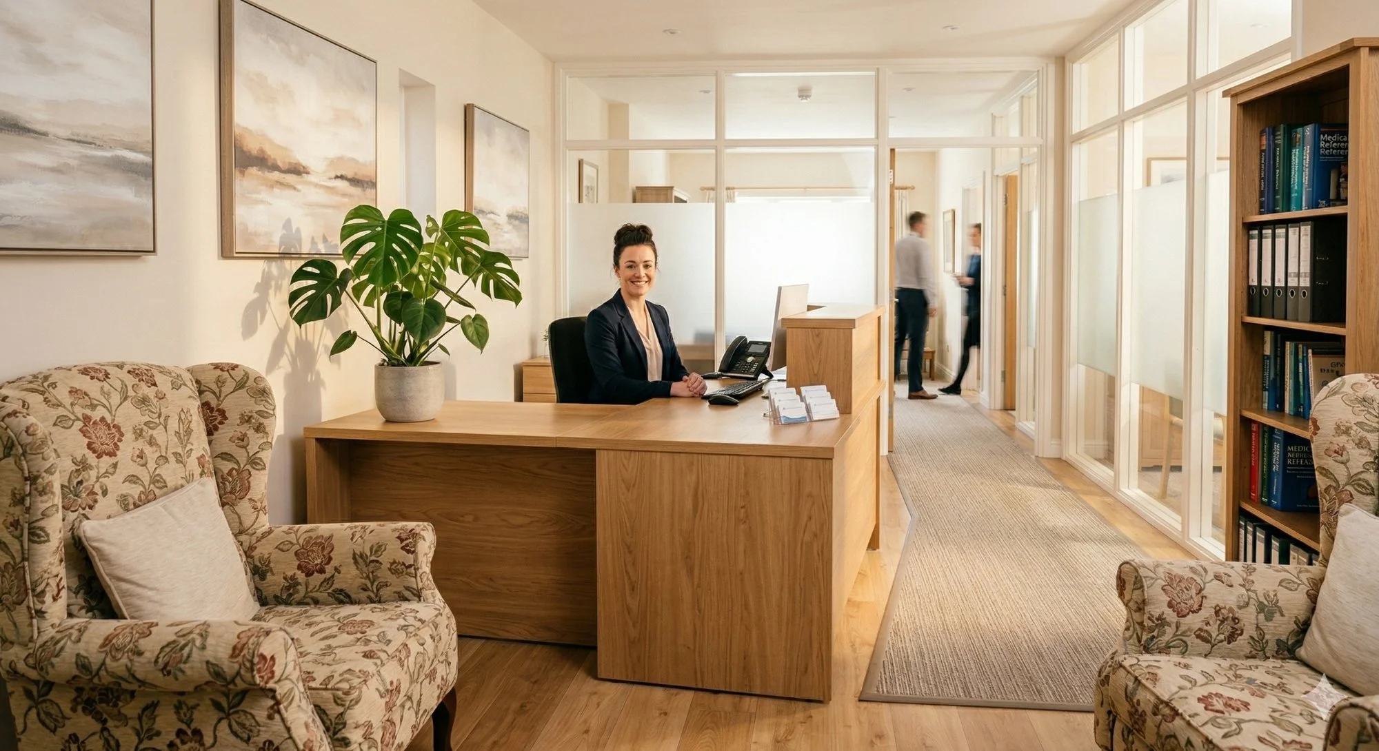 Lamora Healthcare welcoming office reception